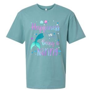 Mermaid Mom Happiness Is Being A Nanny Sueded Cloud Jersey T-Shirt