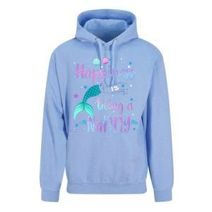 Mermaid Mom Happiness Is Being A Nanny Unisex Surf Hoodie