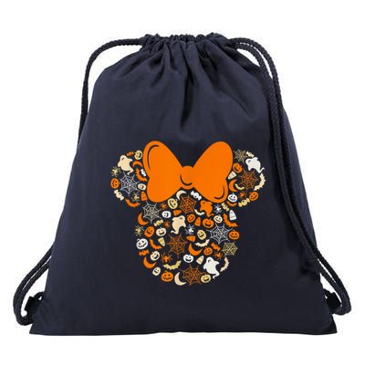 Minnie Mouse Halloween Ghosts Pumpkins Spiders Drawstring Bag
