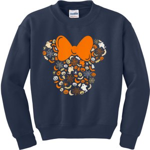 Minnie Mouse Halloween Ghosts Pumpkins Spiders Kids Sweatshirt