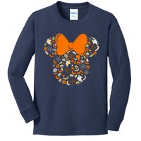 Minnie Mouse Halloween Ghosts Pumpkins Spiders Kids Long Sleeve Shirt