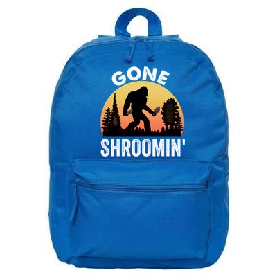 Morel Mushroom Hunter Gone Shroomin Funny Sasquatch Foraging Gift 16 in Basic Backpack