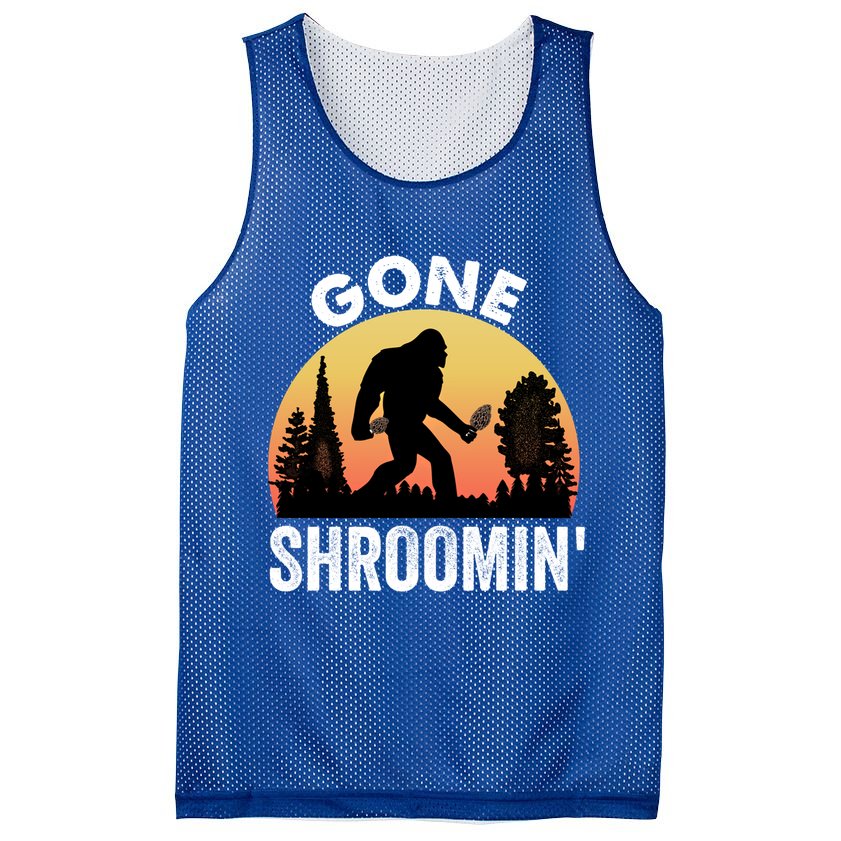 Morel Mushroom Hunter Gone Shroomin Funny Sasquatch Foraging Gift Mesh Reversible Basketball Jersey Tank