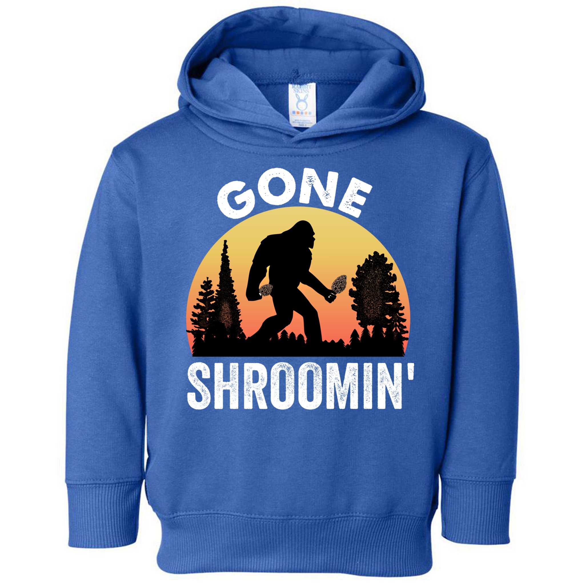 Morel Mushroom Hunter Gone Shroomin Funny Sasquatch Foraging Gift Toddler Hoodie