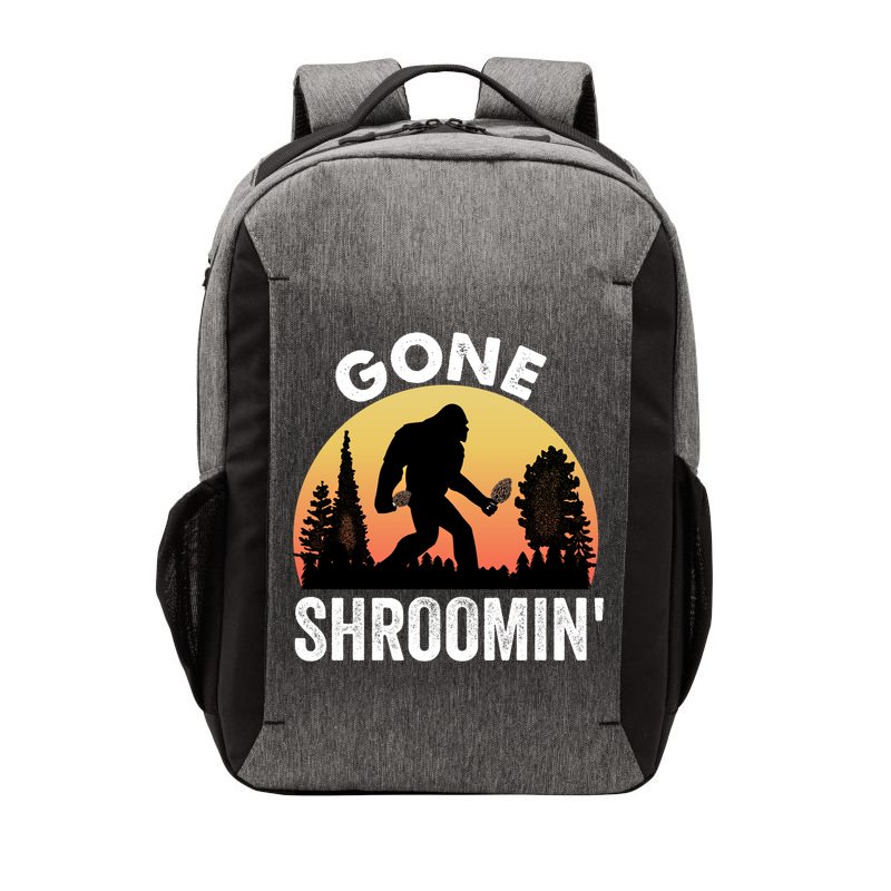 Morel Mushroom Hunter Gone Shroomin Funny Sasquatch Foraging Gift Vector Backpack