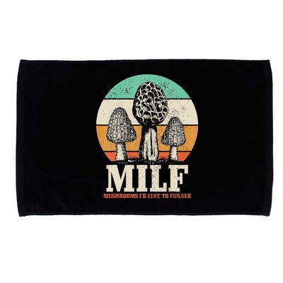 Morel Mushroom Hunting M.I.L.F. Mushrooms I'd Like To Forage Microfiber Hand Towel
