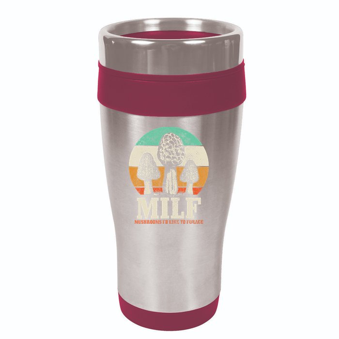Morel Mushroom Hunting M.I.L.F. Mushrooms I'd Like To Forage 16oz Travel Tumbler