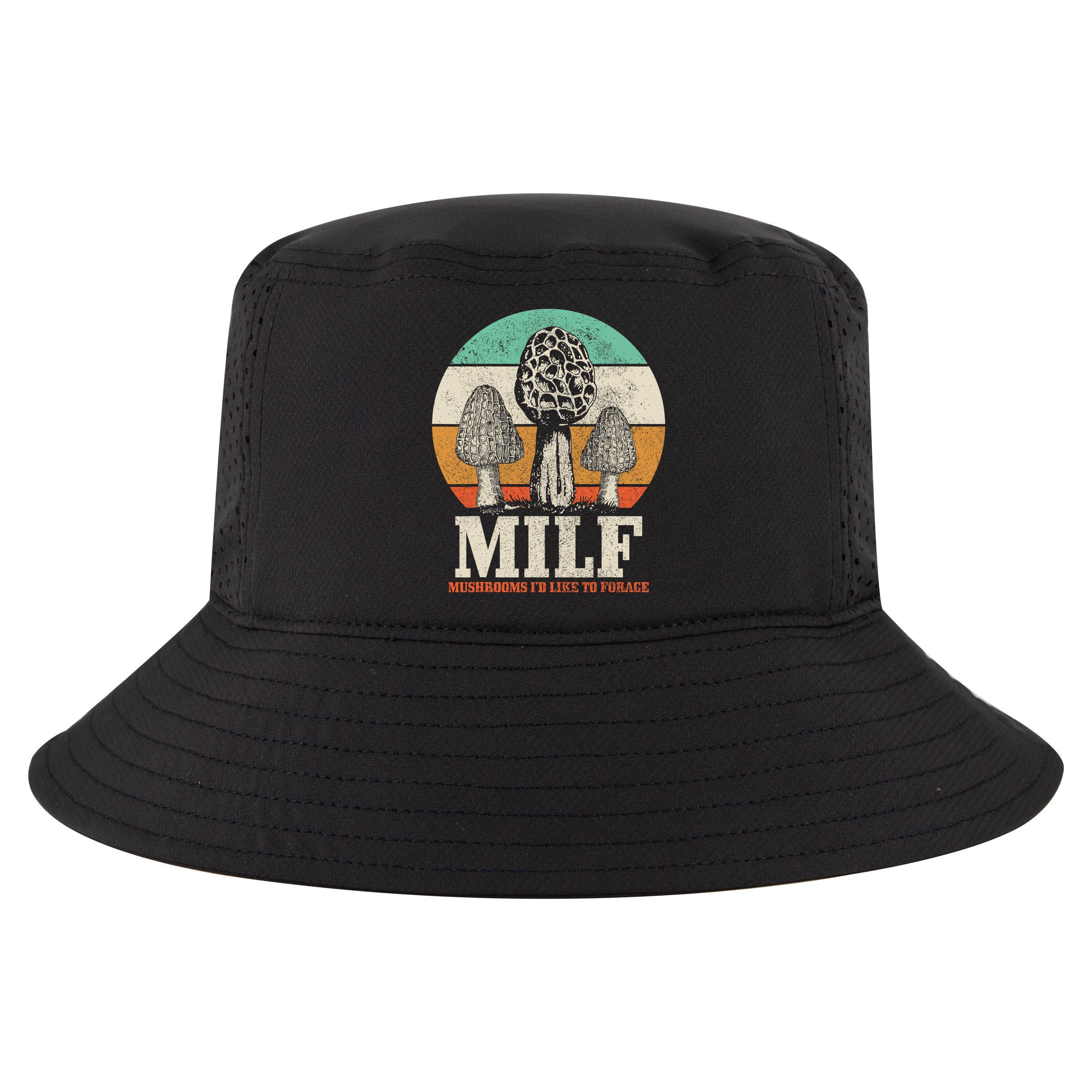 Morel Mushroom Hunting M.I.L.F. Mushrooms I'd Like To Forage Cool Comfort Performance Bucket Hat
