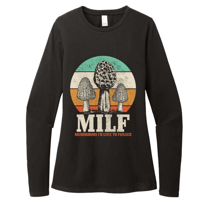 Morel Mushroom Hunting M.I.L.F. Mushrooms I'd Like To Forage Womens CVC Long Sleeve Shirt