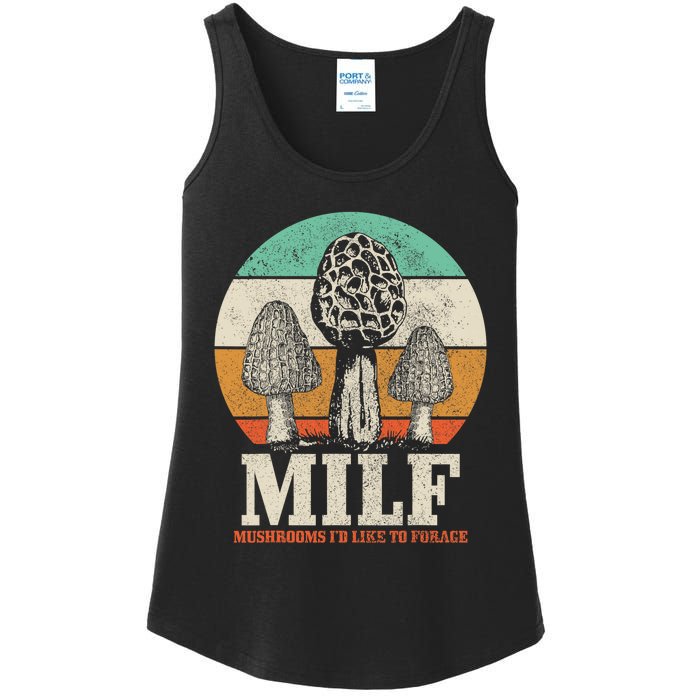 Morel Mushroom Hunting M.I.L.F. Mushrooms I'd Like To Forage Ladies Essential Tank