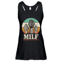 Morel Mushroom Hunting M.I.L.F. Mushrooms I'd Like To Forage Ladies Essential Flowy Tank