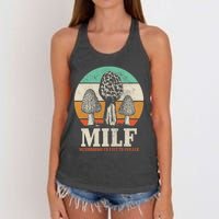 Morel Mushroom Hunting M.I.L.F. Mushrooms I'd Like To Forage Women's Knotted Racerback Tank