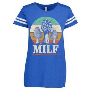 Morel Mushroom Hunting M.I.L.F. Mushrooms I'd Like To Forage Enza Ladies Jersey Football T-Shirt