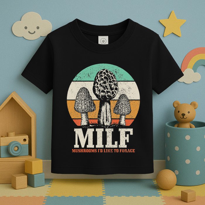 Morel Mushroom Hunting M.I.L.F. Mushrooms ID Like To Forage Toddler T-Shirt