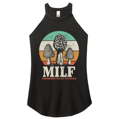Morel Mushroom Hunting M.I.L.F. Mushrooms ID Like To Forage Women's Perfect Tri Rocker Tank