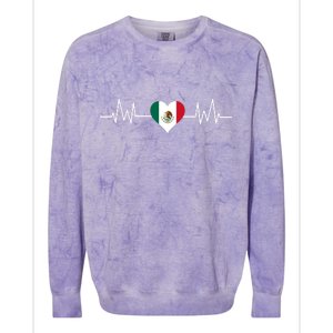 Mexico Mexican Heart Beat Pulse Colorblast Crewneck Sweatshirt