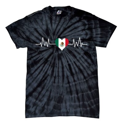 Mexico Mexican Heart Beat Pulse Tie-Dye T-Shirt