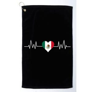 Mexico Mexican Heart Beat Pulse Platinum Collection Golf Towel