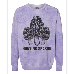 Morel Mushroom Hunting Season Funny Morchella Foraging Gift Colorblast Crewneck Sweatshirt