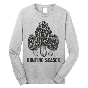 Morel Mushroom Hunting Season Funny Morchella Foraging Gift Long Sleeve Shirt