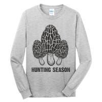 Morel Mushroom Hunting Season Funny Morchella Foraging Gift Tall Long Sleeve T-Shirt