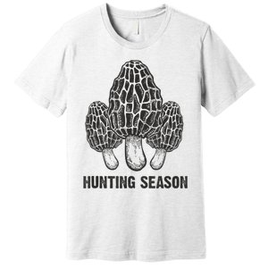 Morel Mushroom Hunting Season Funny Morchella Foraging Gift Premium T-Shirt