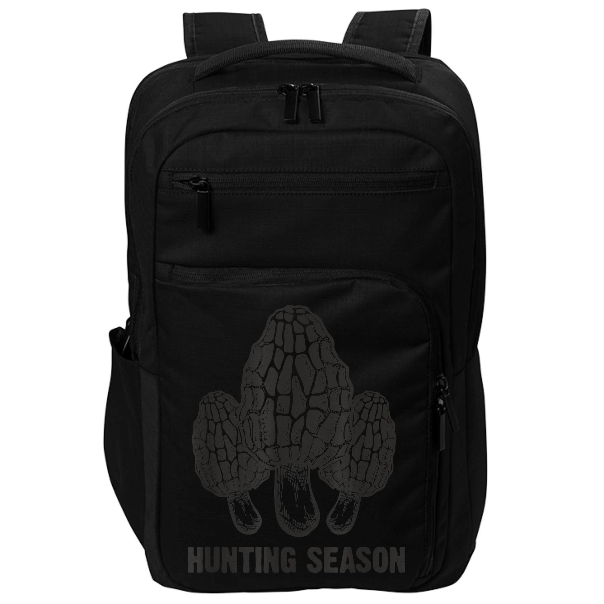 Morel Mushroom Hunting Season Funny Morchella Foraging Gift Impact Tech Backpack