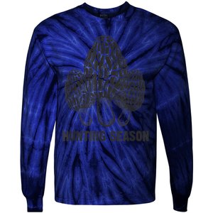 Morel Mushroom Hunting Season Funny Morchella Foraging Gift Tie-Dye Long Sleeve Shirt