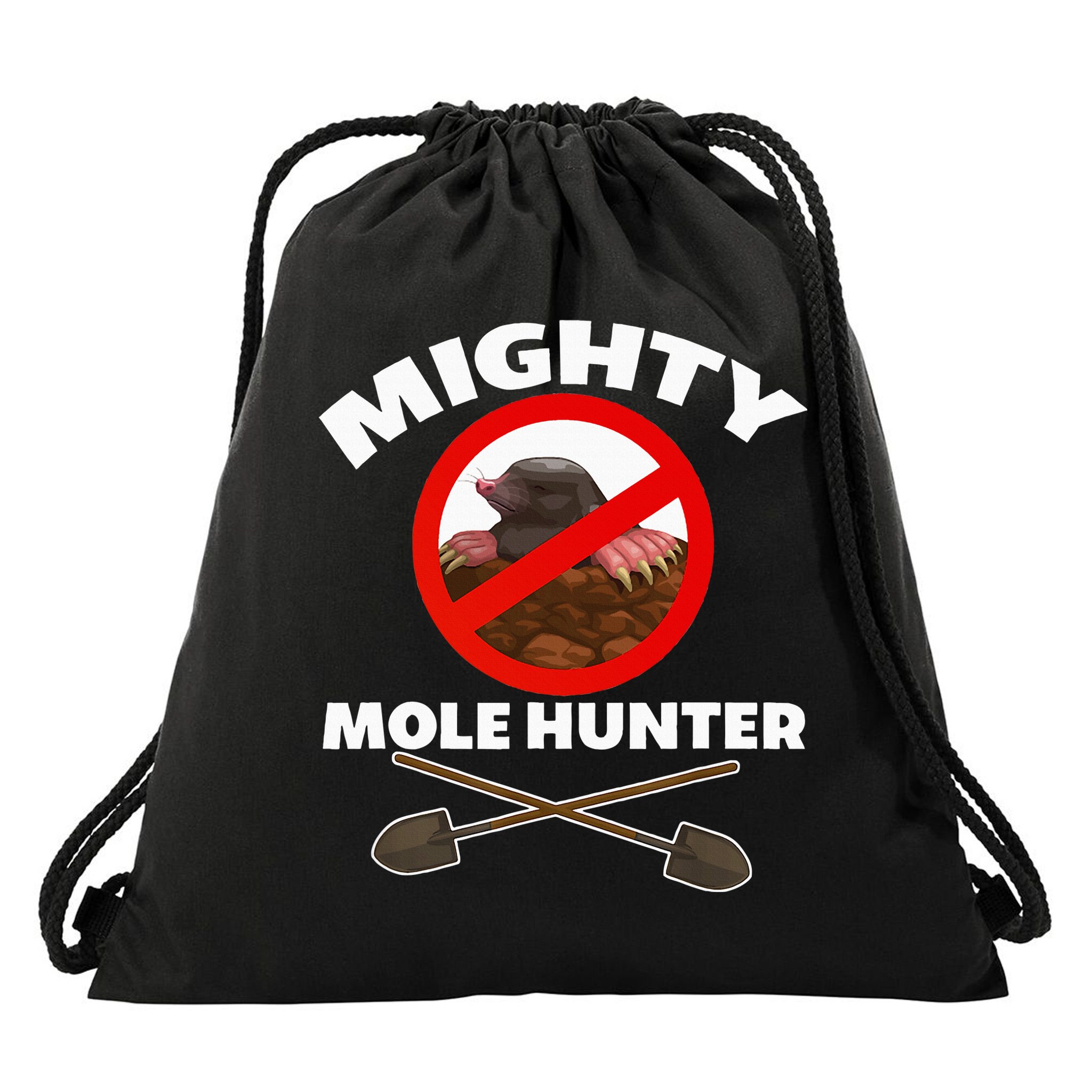 Mighty Mole Hunter Drawstring Bag