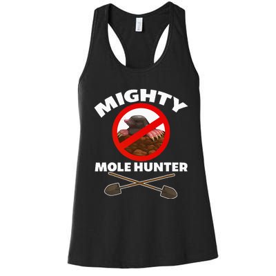 Mighty Mole Hunter Women's Racerback Tank