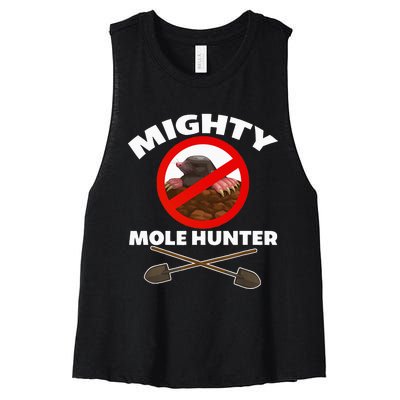 Mighty Mole Hunter Women's Racerback Cropped Tank