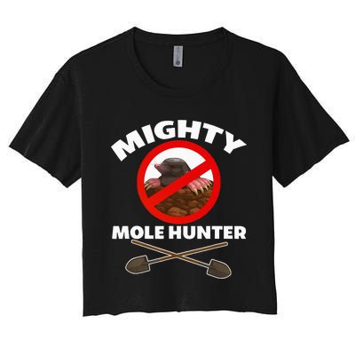 Mighty Mole Hunter Women's Crop Top Tee