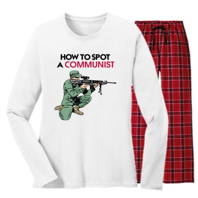 Matt Maddock How To Spot A Communist Women's Long Sleeve Flannel Pajama Set 