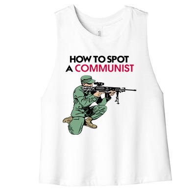 Matt Maddock How To Spot A Communist Women's Racerback Cropped Tank