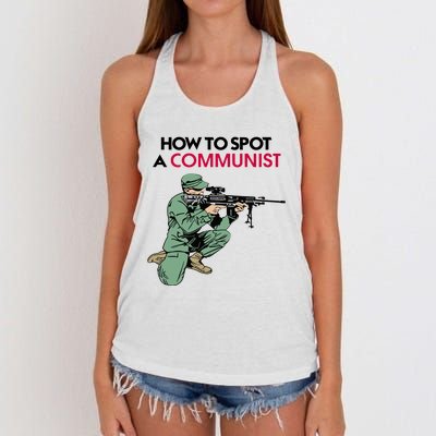 Matt Maddock How To Spot A Communist Women's Knotted Racerback Tank