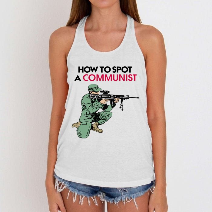 Matt Maddock How To Spot A Communist Women's Knotted Racerback Tank