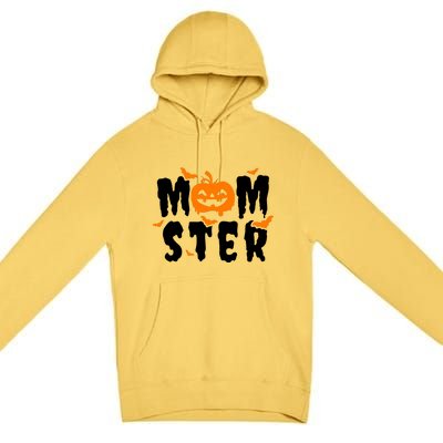 Monster Mom Halloween Pumpkin Premium Pullover Hoodie