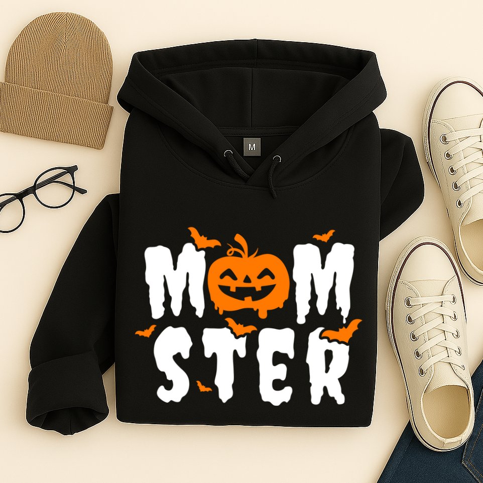 Monster Mom Halloween Pumpkin Hoodie