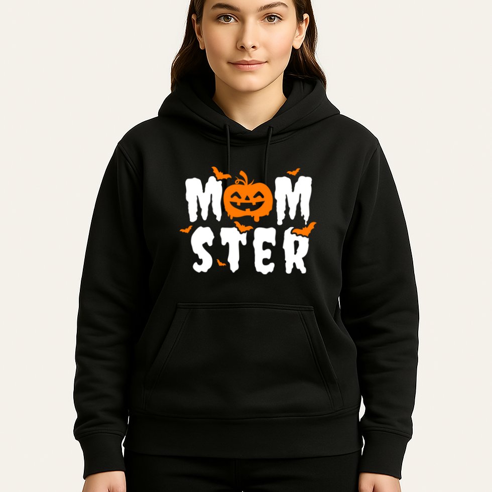 Monster Mom Halloween Pumpkin Hoodie