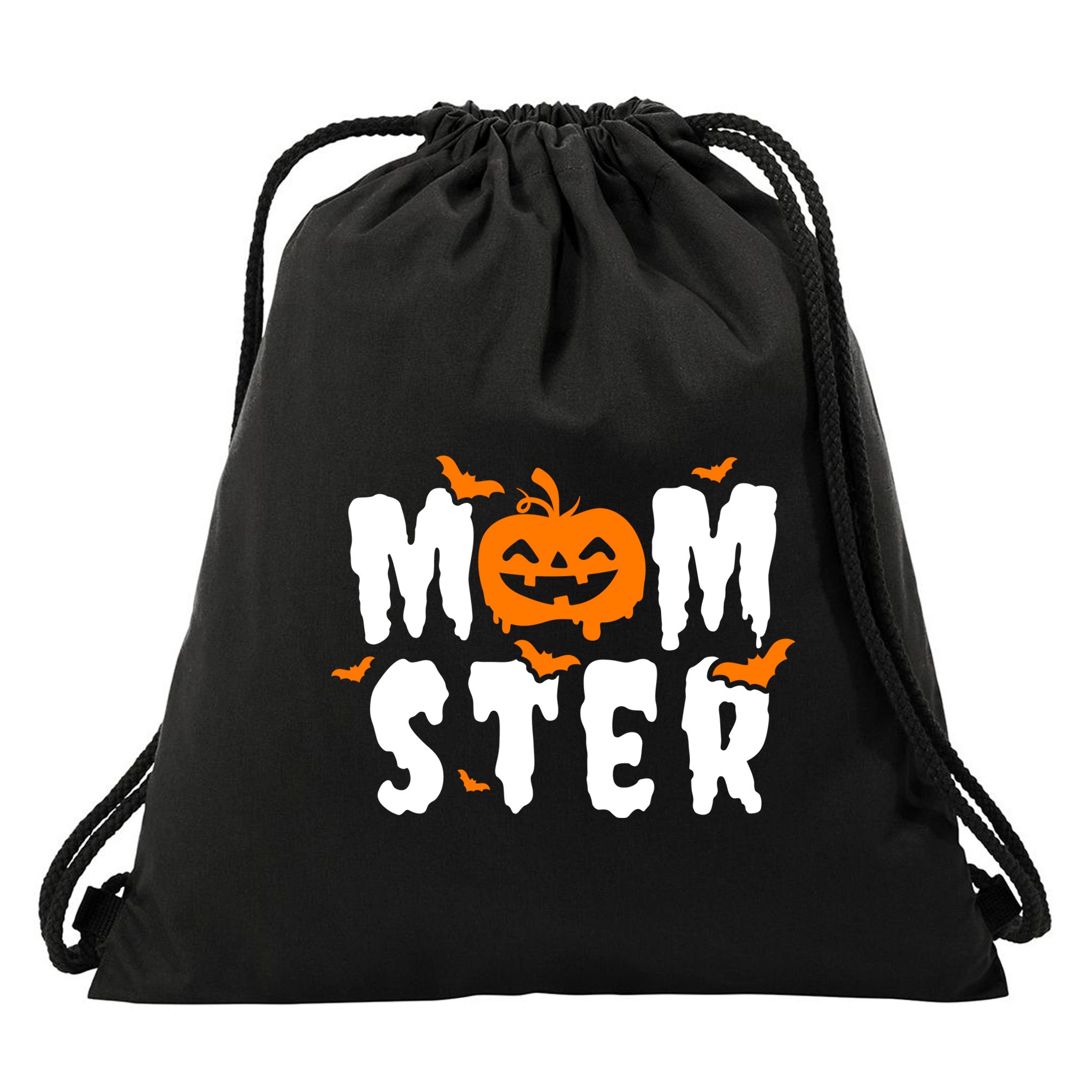 Monster Mom Halloween Pumpkin Drawstring Bag