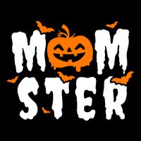 Monster Mom Halloween Pumpkin Drawstring Bag