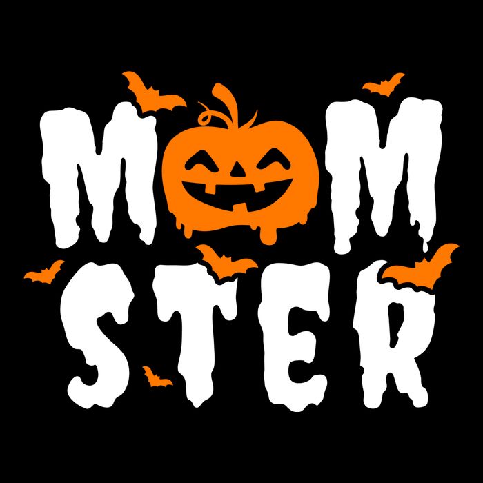 Monster Mom Halloween Pumpkin Drawstring Bag