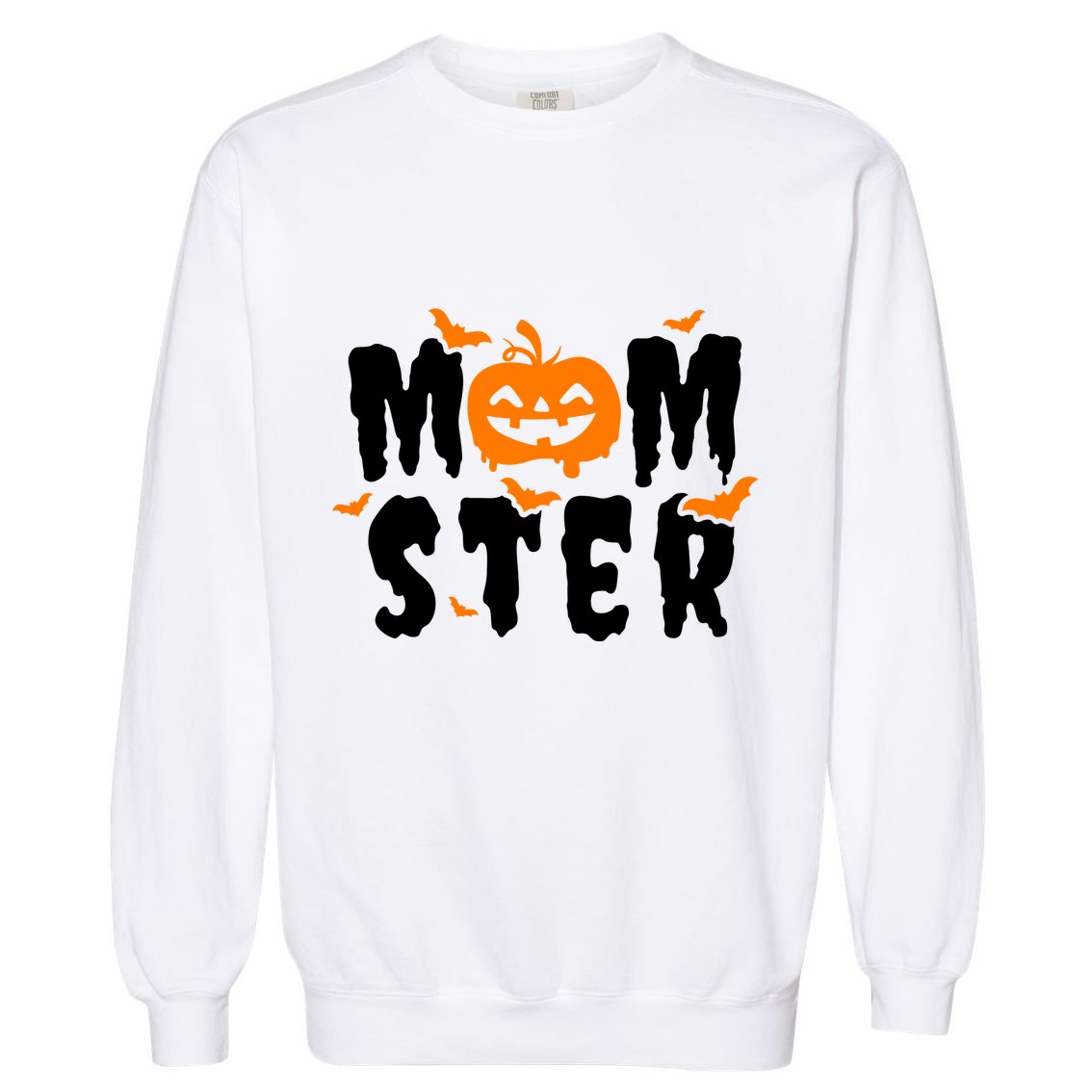 Monster Mom Halloween Pumpkin Garment-Dyed Sweatshirt