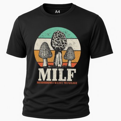 Morel Mushroom Hunting M.I.L.F. Mushrooms ID Like To Forage Performance Shirt