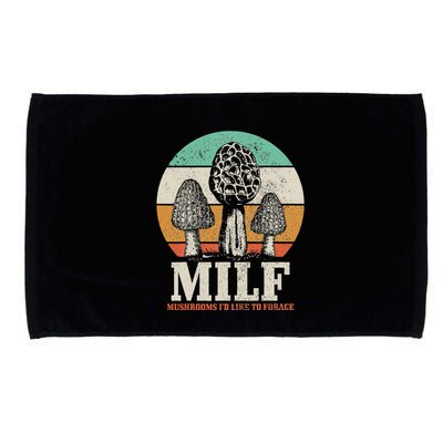 Morel Mushroom Hunting M.I.L.F. Mushrooms ID Like To Forage Microfiber Hand Towel