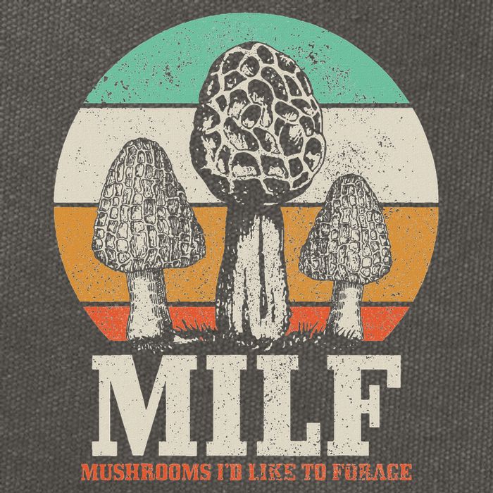 Morel Mushroom Hunting M.I.L.F. Mushrooms ID Like To Forage Cotton Canvas Backpack