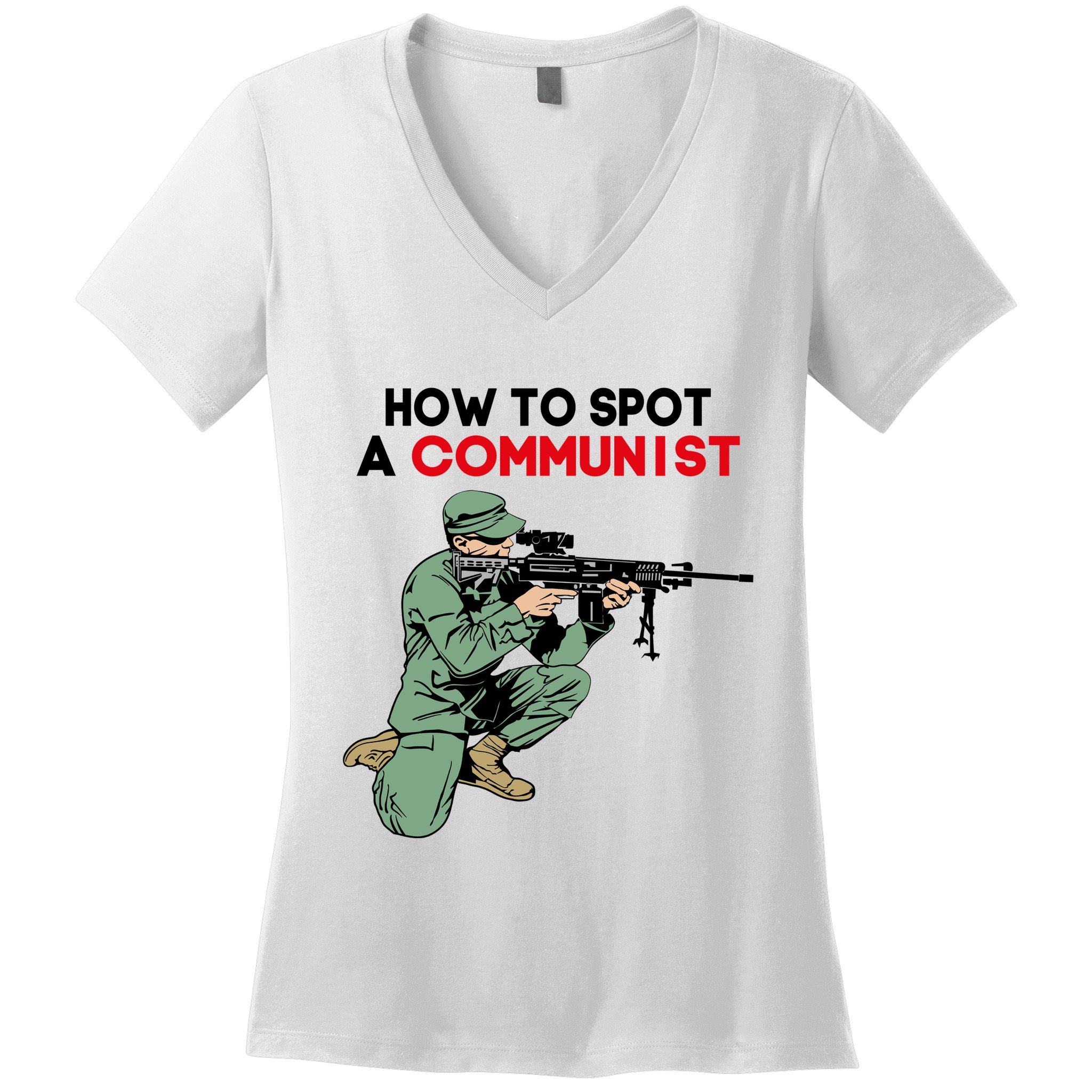 Matt Maddock How To Spot A Communist Women's V-Neck T-Shirt