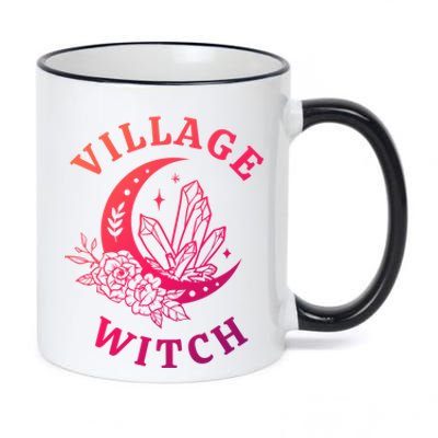 Mystical Moon Halloween Village Witch Gift 11oz Black Color Changing Mug