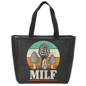 Morel Mushroom Hunting M.I.L.F. Mushrooms Id Like To Forage Zip Tote Bag