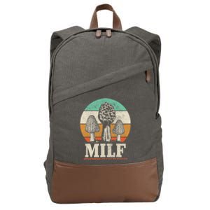 Morel Mushroom Hunting M.I.L.F. Mushrooms Id Like To Forage Cotton Canvas Backpack